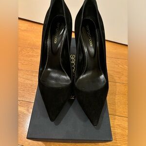 Sergio Rossi black suede heels